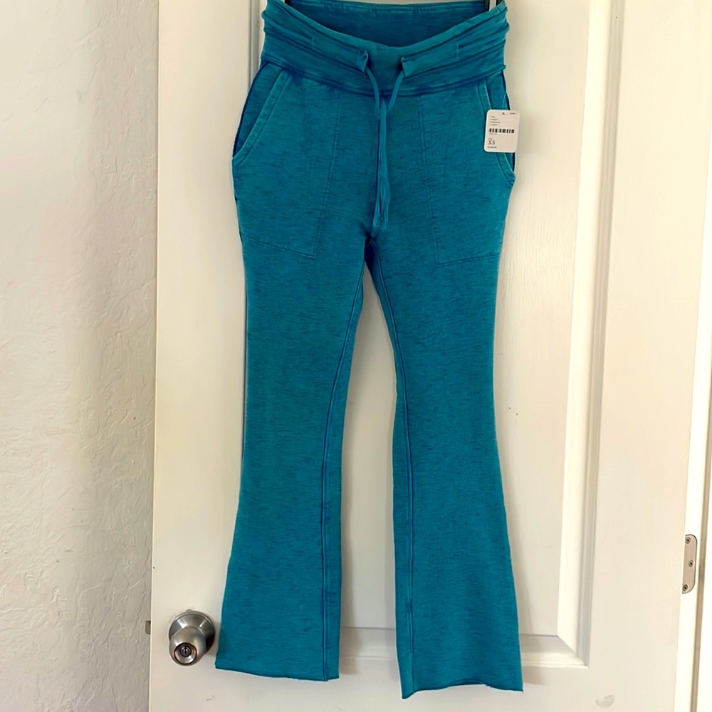 Free People high waist wide leg pant